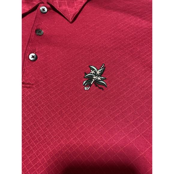 Tiger Woods Shirt Mens Extra Large Red Nike Dri Fit Polo Golf Performance Sports - Picture 3 of 9